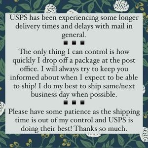 USPS shipping delay notice